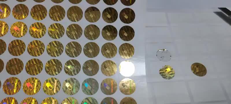 anti-counterfeit hologram sticker paper - video