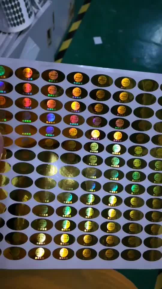 NEW STICKER Anti-counterfeit Feature Self Adhesive Hologram 3D Sticker very nice sticker - video